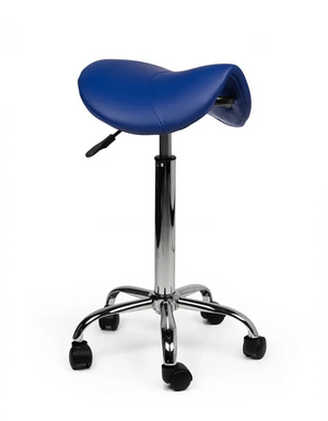 Ergonomische Zadelkruk Blauw Op Wielen