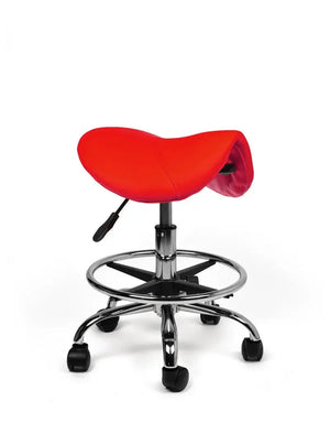 Ergonomische Zadelkruk Rood op Wielen