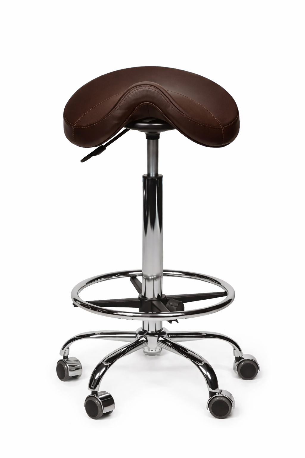 Ergonomische Zadelkruk Premium Bruin op Wielen