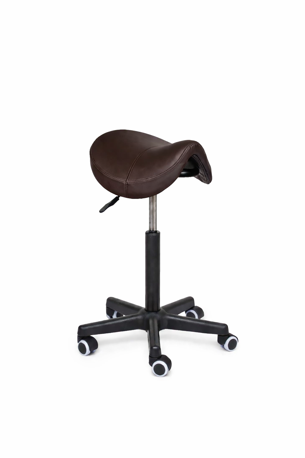 Ergonomische Zadelkruk Premium Bruin op Wielen
