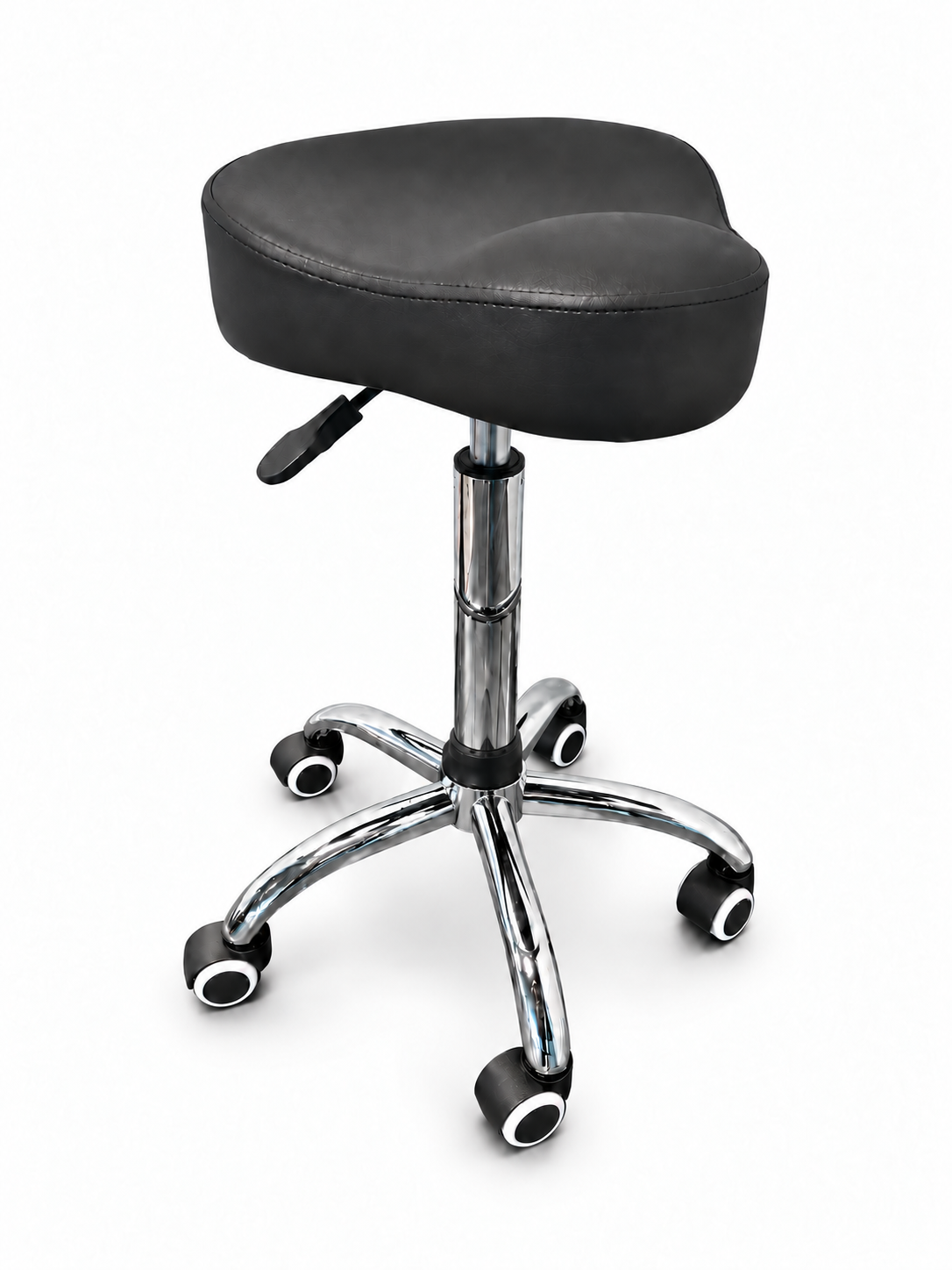 Ergonomische Gitaarkruk Zwart op Wielen