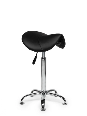 Ergonomische Zadelkruk Zwart op Wielen