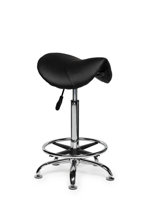 Ergonomische Zadelkruk Zwart op Wielen