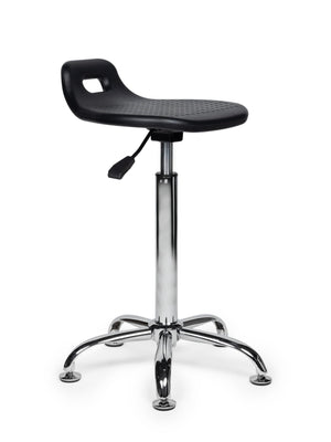 Ergonomische Stahulp Kruk Zwart op Glijdoppen