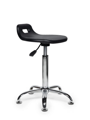 Ergonomische Stahulp Kruk Zwart op Glijdoppen