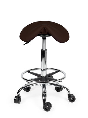 Ergonomische Kapperskruk Bruin op Wielen