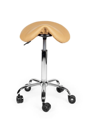 Ergonomische Kapperskruk Beige op Wielen