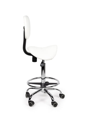 Zadelkruk Rugleuning Standaard Wit met Voetring
