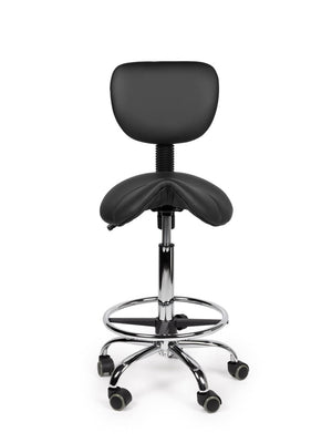 Zadelkruk Rugleuning Standaard Zwart met Voetring