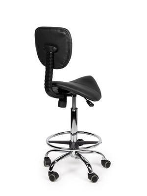 Zadelkruk Rugleuning Standaard Zwart met Voetring