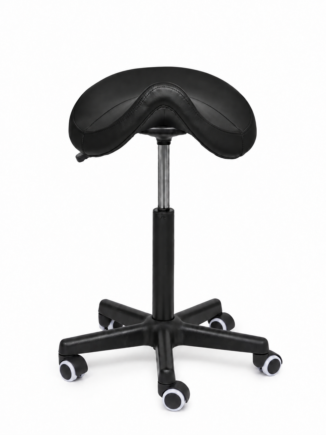 Ergonomische Zadelkruk Comfort Zwart op Wielen