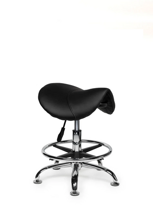 Ergonomische Zadelkruk Zwart op Wielen