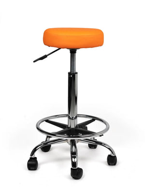 Ergonomische Tabouret Oranje op Wielen