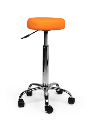 Ergonomische Tabouret Oranje op Wielen