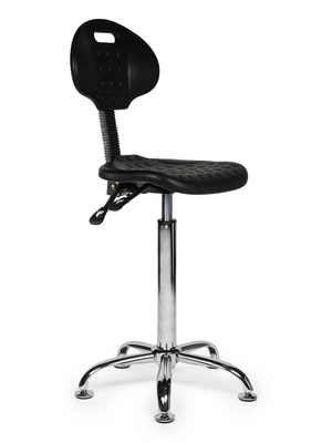 Ergonomische Werkplaatsstoel Zwart Op Wielen