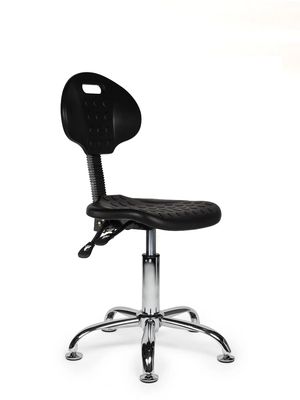 Ergonomische Werkplaatsstoel Zwart Op Wielen