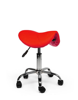 Ergonomische Zadelkruk Rood op Wielen