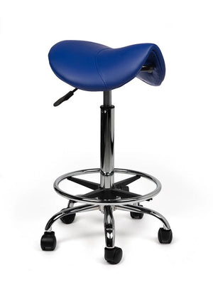 Ergonomische Zadelkruk Blauw Op Wielen