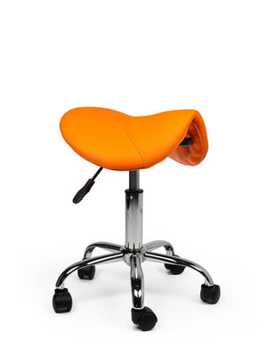 Ergonomische Zadelkruk Oranje Op Wielen