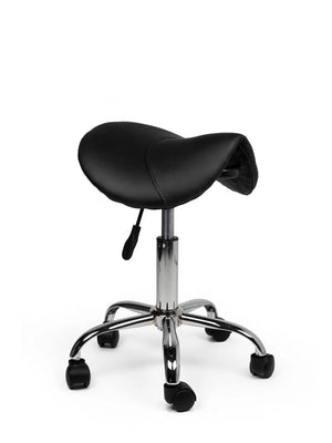 Ergonomische Zadelkruk Zwart op Wielen