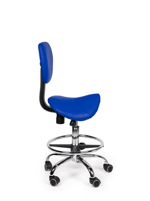 Zadelkruk Rugleuning Laag Blauw met Voetring