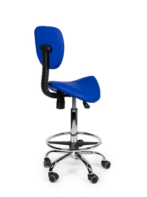 Zadelkruk Rugleuning Standaard Blauw met Voetring