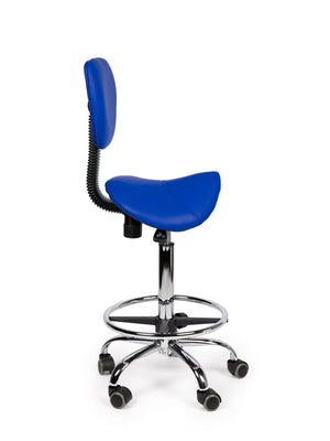 Zadelkruk Rugleuning Standaard Blauw met Voetring