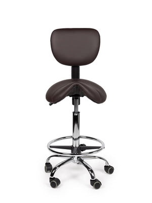 Zadelkruk Rugleuning Standaard Bruin met Voetring