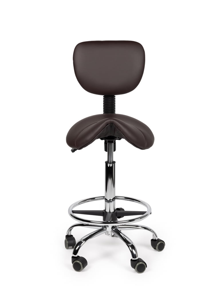 Zadelkruk Rugleuning Standaard Bruin met Voetring