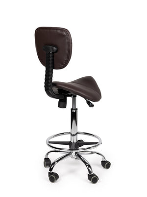 Zadelkruk Rugleuning Standaard Bruin met Voetring