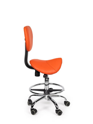 Zadelkruk Rugleuning Laag Oranje met Voetring
