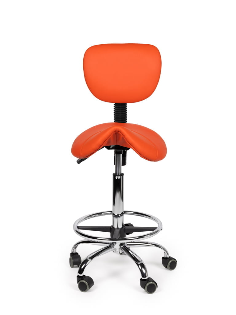 Zadelkruk Rugleuning Standaard Oranje met Voetring