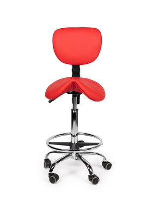 Zadelkruk Rugleuning Standaard Rood met Voetring