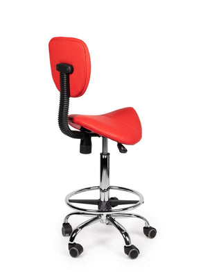 Zadelkruk Rugleuning Standaard Rood met Voetring