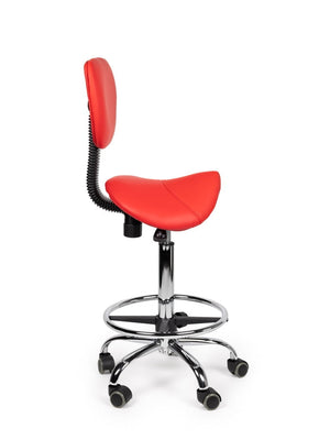 Zadelkruk Rugleuning Standaard Rood met Voetring