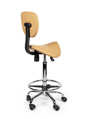 Zadelkruk Rugleuning Hoog Beige met Voetring