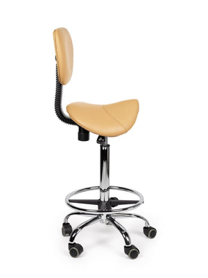 Zadelkruk Rugleuning Hoog Beige met Voetring