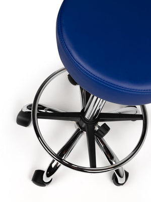 Tabouret Blauw Hoog met Voetring