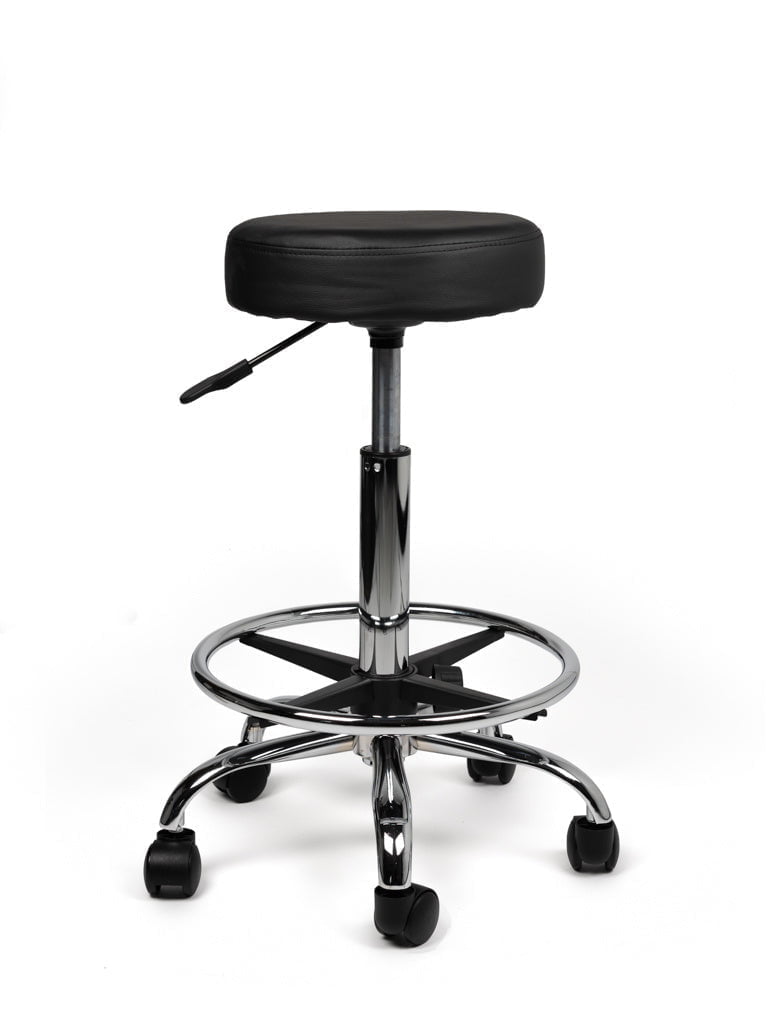 Tabouret Zwart Standaard met Voetring