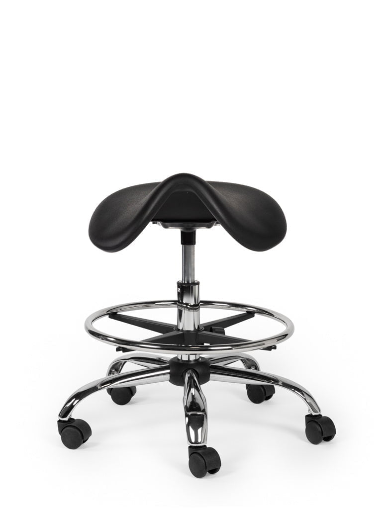 Werkplaatskruk Zwart Laag met Voetring