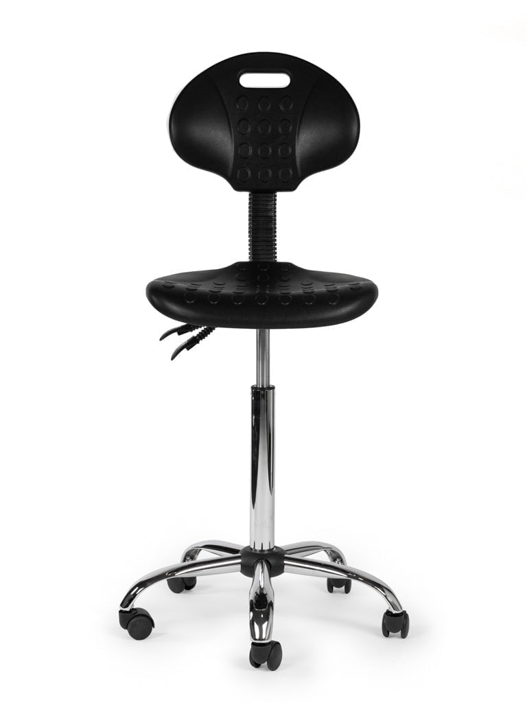 Werkplaatsstoel Zwart Hoog