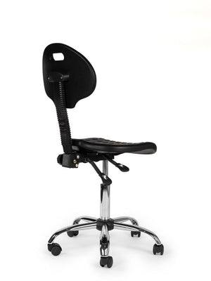 Werkplaatsstoel Zwart Laag