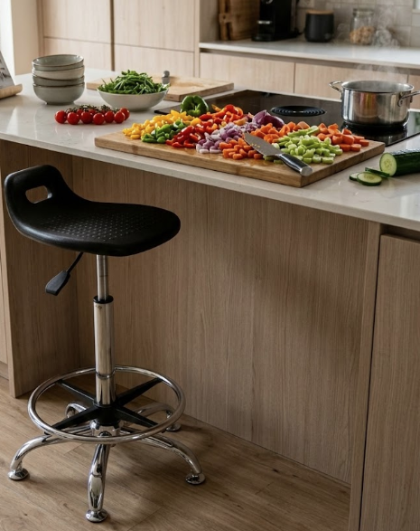 Sta kruk voor in de keuken: comfortabel en ergonomisch werken zonder rugpijn