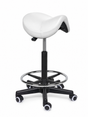 Ergonomische Zadelkruk Comfort Wit op Wielen