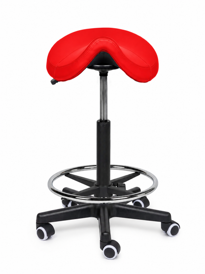 Ergonomische Zadelkruk Comfort Rood op Wielen