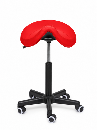 Ergonomische Zadelkruk Comfort Rood op Wielen