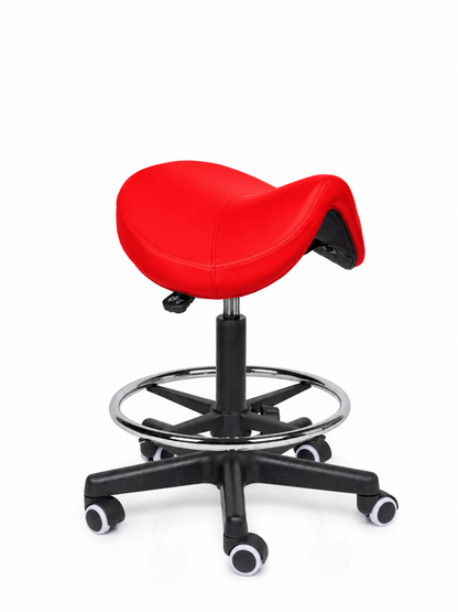 Ergonomische Zadelkruk Comfort Rood op Wielen