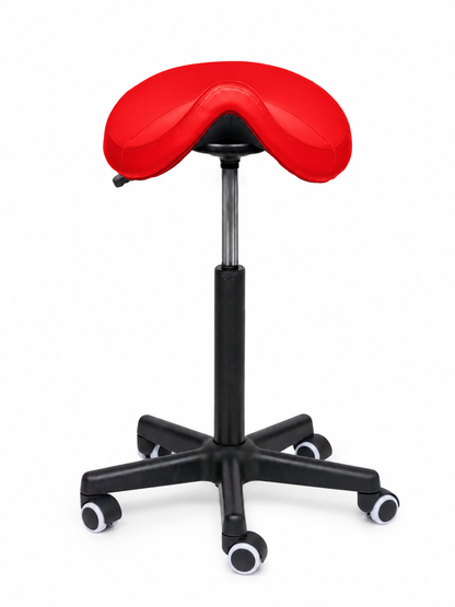 Ergonomische Zadelkruk Comfort Rood op Wielen