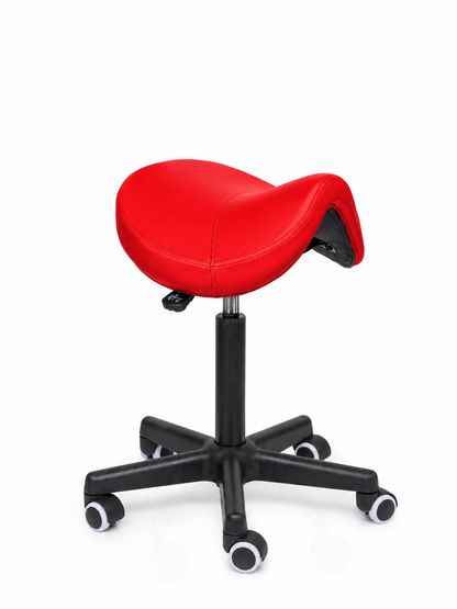 Ergonomische Zadelkruk Comfort Rood op Wielen