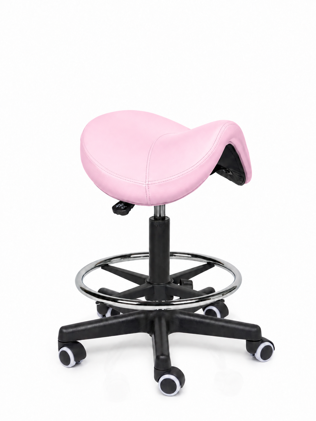 Ergonomische Zadelkruk Comfort Roze op Wielen